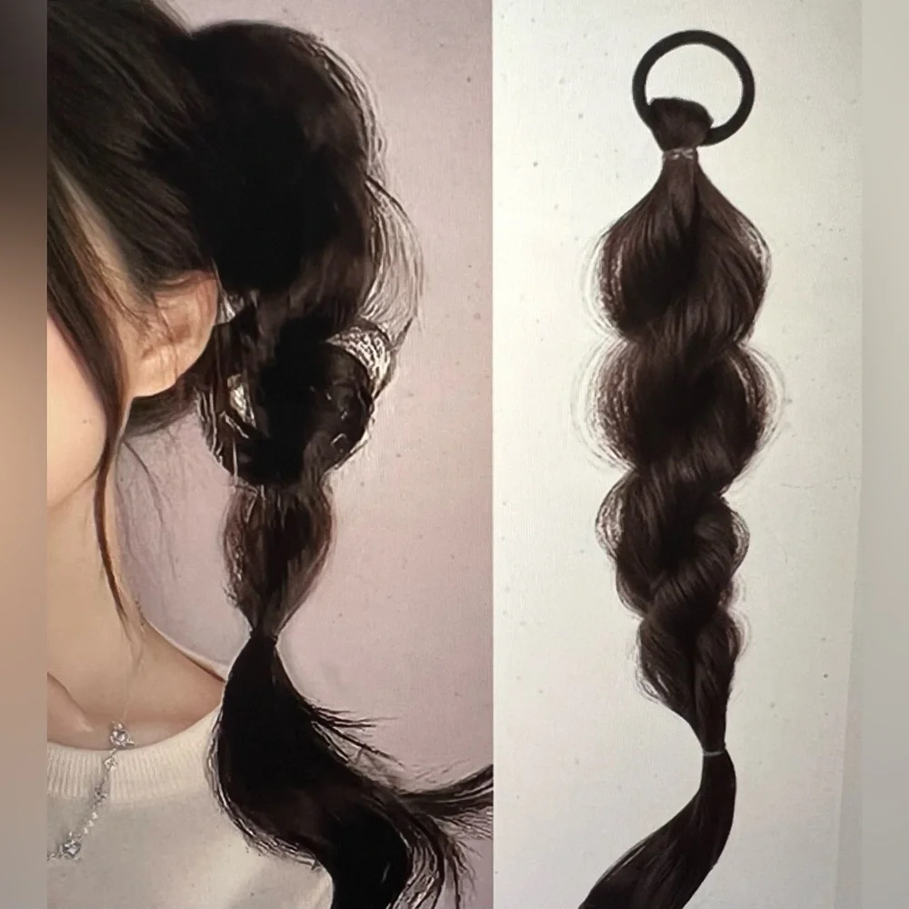 18-Inch Synthetic Braided Ponytail Extensions